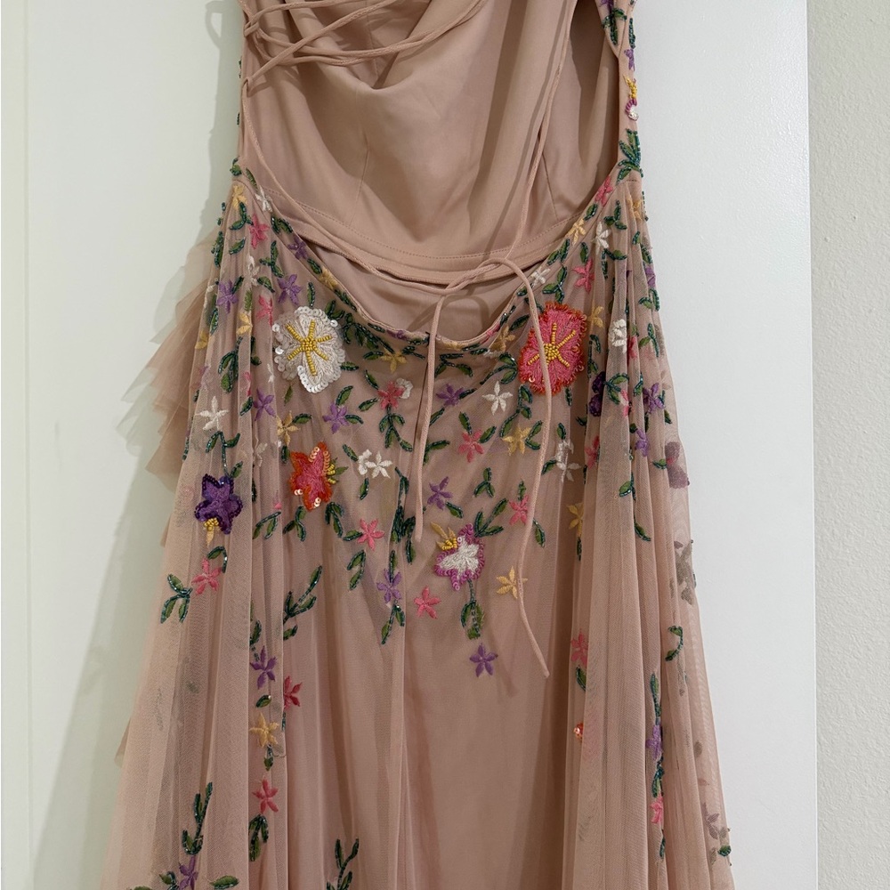 MAC DUGGAL 9164 - EMBELLISHED ONE SHOULDER ASYMMETRICAL HEM DRESS Size 8 Formal - Picture 10 of 14